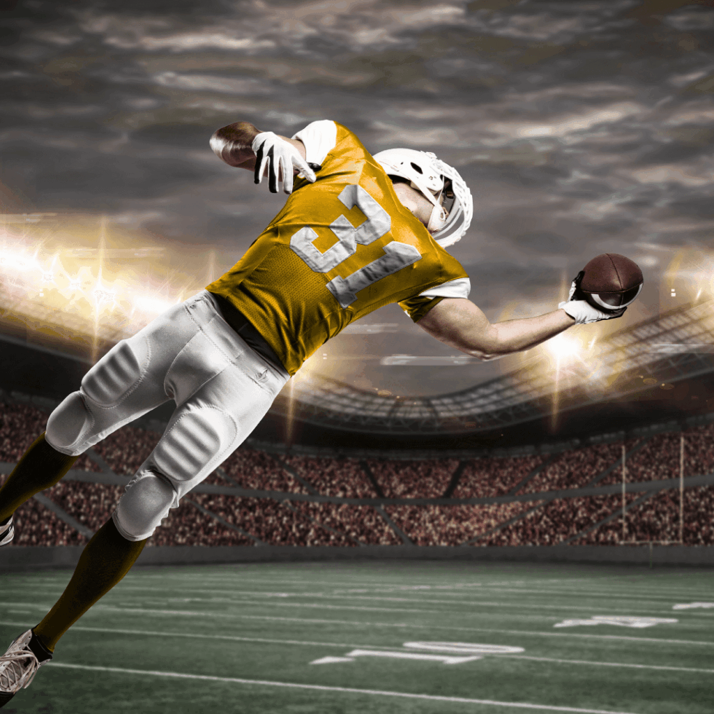 image of football player catching a ball representing the hardest yard of sales growth - increasing market share